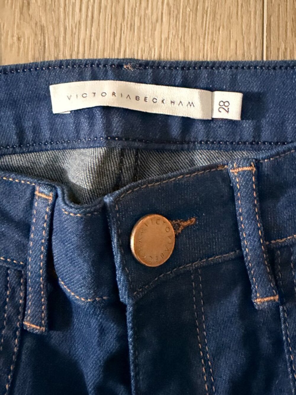 VICTORIA BECKHAM Womens's Navy and Blue Jeans size 28 - Picture 8 of 10